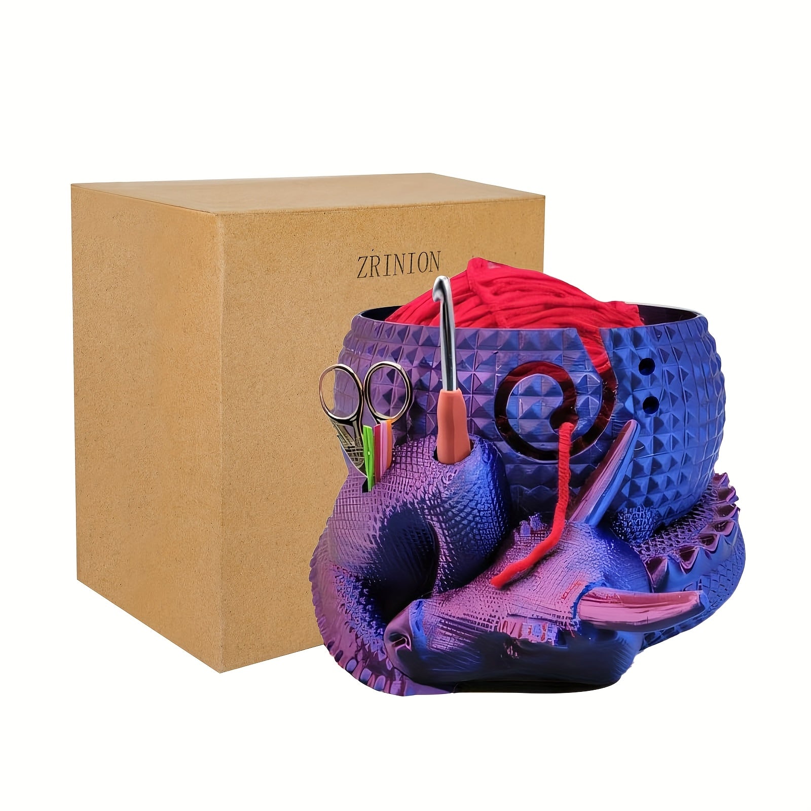 TEMU Fantasy Dragon And Egg Large Yarn Bowl For Crocheting, Knitting, Perfect Gifts