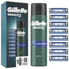 Gillette Gillette Mach3 Ekstra komfort barbergel sett (8 stk) - 200 ml