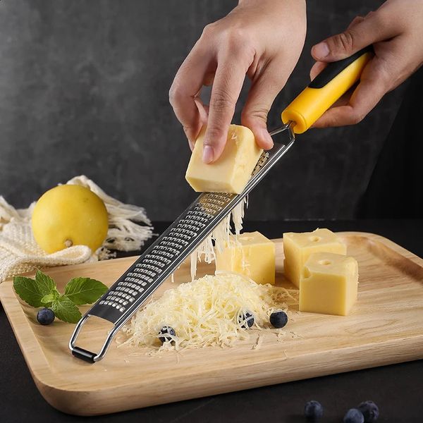 Handheld 304 Stainless Steel Cheese Grater Multi Purpose Sharp Vegetable Fruit Tools Cheese Shavings Planer Kitchen Accessories 240725