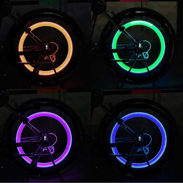 2024 New Rainproof LED Bicycle Wheel Light Front and Rear Spoke Light Bicycle Decorative Tire Strip Light Accessories Y240921