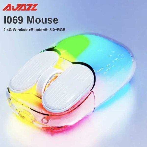 Mice AJAZZ I069 PRO gaming mouse 2.4G wireless RGB 6 buttons 1600DPI Bluetooth computer silent mouse conforms to ergonomics CL241230