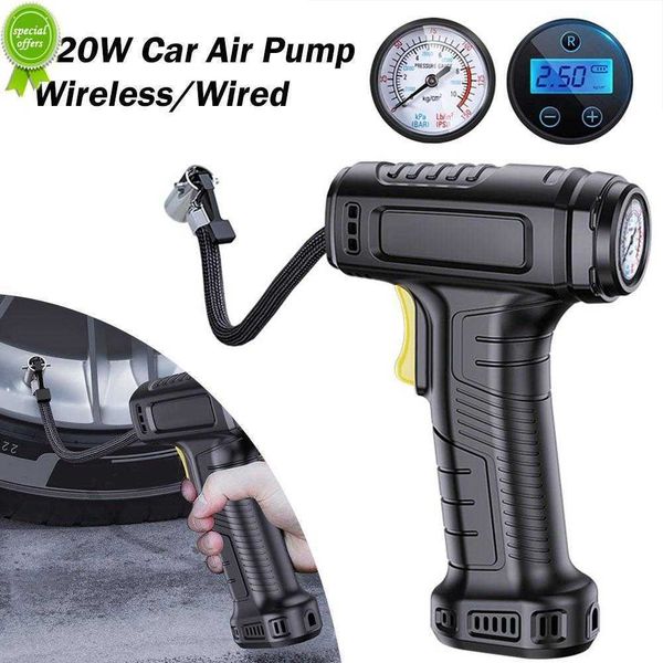 New 120w Wireless-wired Iatable Pump Portable Air Compressor Electric Tire Iator for Car Bicycle