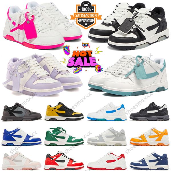 Designer Shoes Out of Office Men Women Running Shoes Sneakers Black Green White White Fuchsia White Light Blue Black Lemon Yellow Trainers R