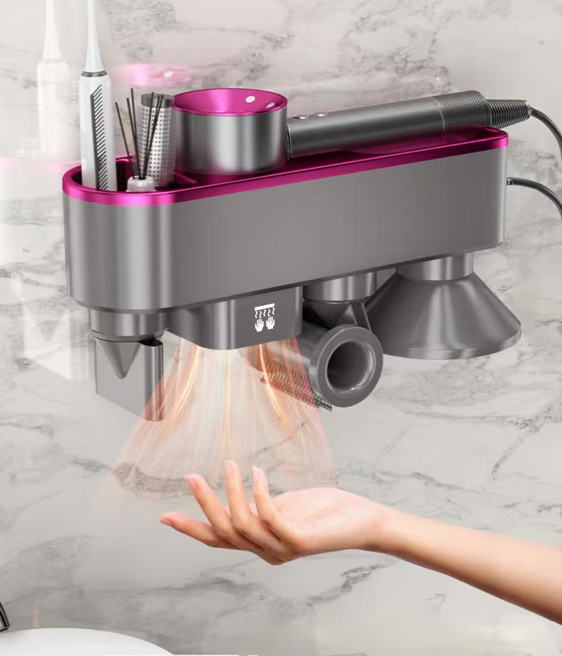 hair dryers storage rack hand dryer commodity shelf storage box drying machine multifunction rest room safety infrared sensing punchfree