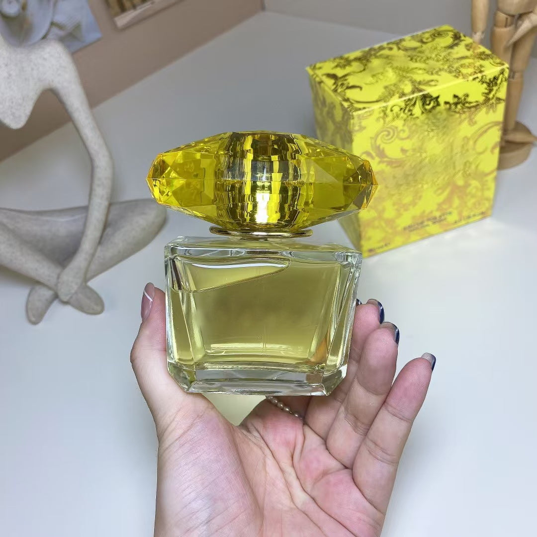 Luxury Perfumes women perfume crystal black pink yellow diamond 90ml Spray Eau De Toilette Colonge Long Lasting Fragrance Brand parfums Natural Spra