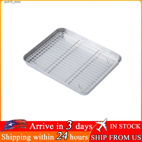 Pans 2 baking plates including electric wire racks cake baking plates barbecue plates grills barbecue tools kitchen accessories J241207