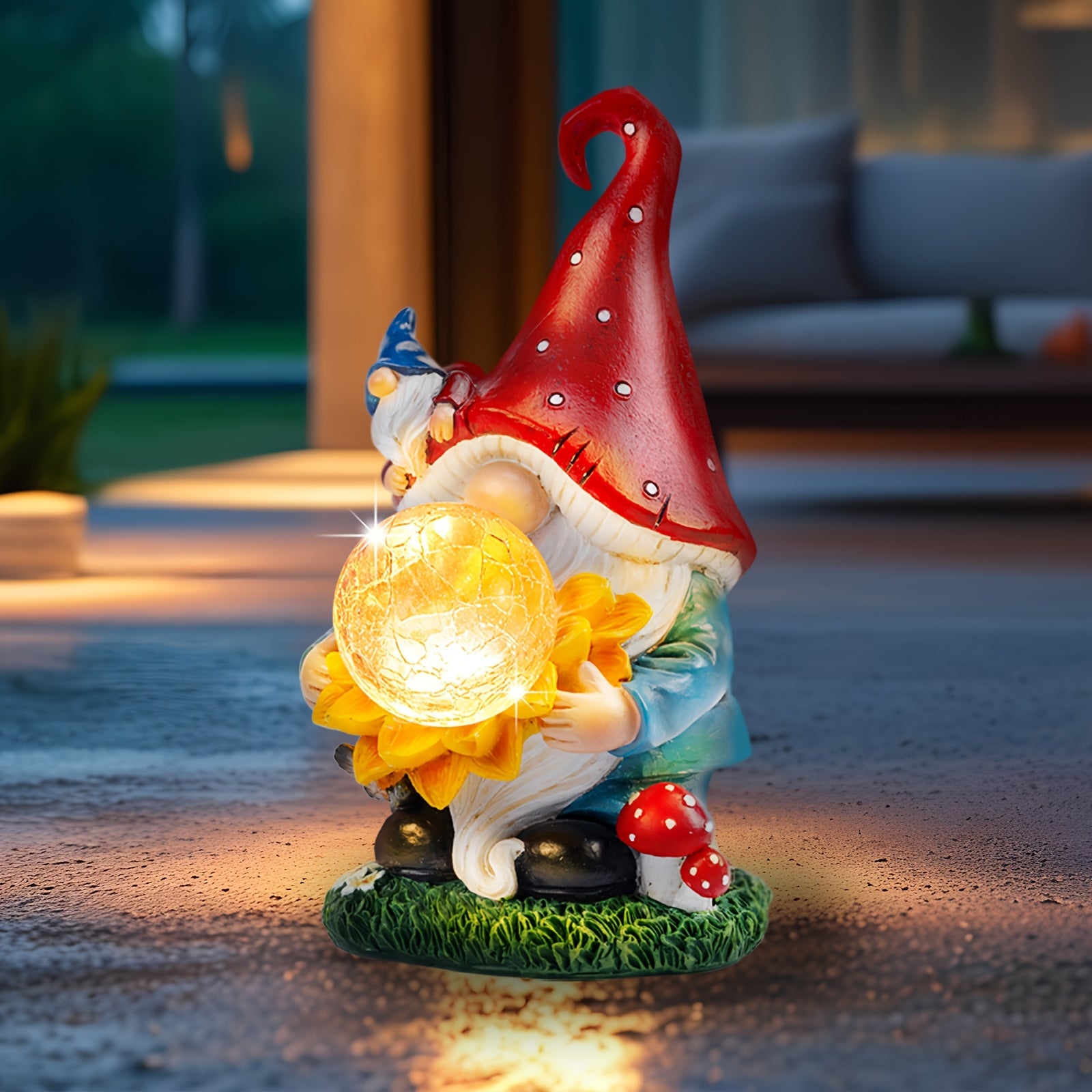 TEMU Elf Resin Statue Solar Light, Home Decor Collectible Figurines, Perfect Gift For , Thanksgiving, Christmas, Desks, Decks, Patios, , ,