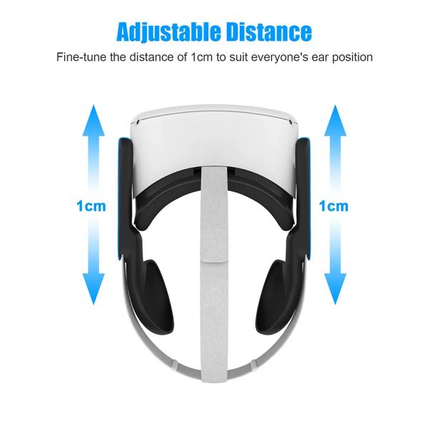 1 Pair Silicone Ear Muffs For Oculus Quest 2 Quest2 VR Headset Enhanced Sound Accessories Sweatproof Anti-Dirty Headphone Cover