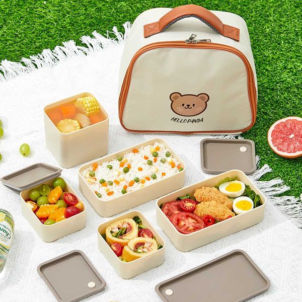 Outdoor Picnic Portable Lunch Box Microwave Safe Food Storage Container Reusable Picnic BoxX240831