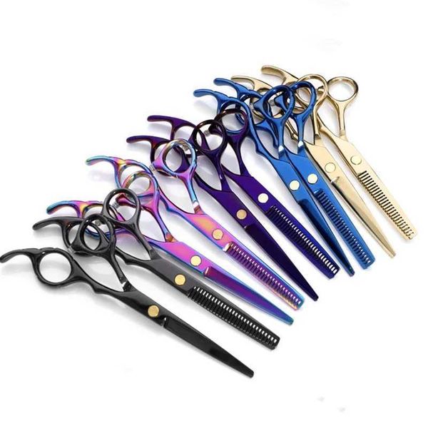 Professional hairdressing scissors barber accesories Hair Thinning Cut Metal Scissors Tooth Shears Styling Tool cutting scissorsM240801