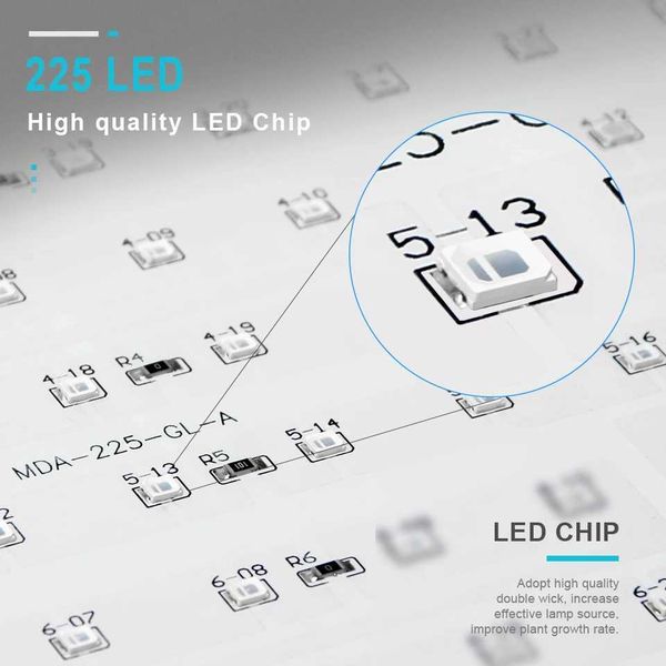 New Arrival 2pcs 1000W full spectrum indoor LED growth lamp for plant growth lamp tent Fitolampy plant UV infrared red blue 225 LED flower p