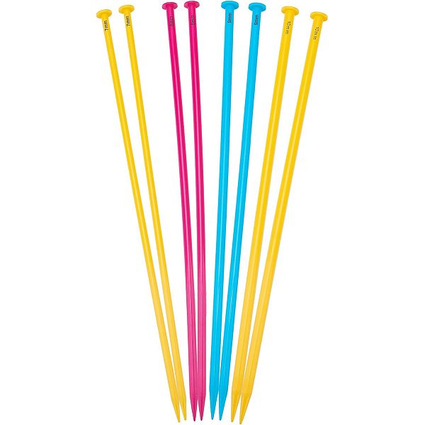 4 Pairs 4 Style Plastic Knitting Needles