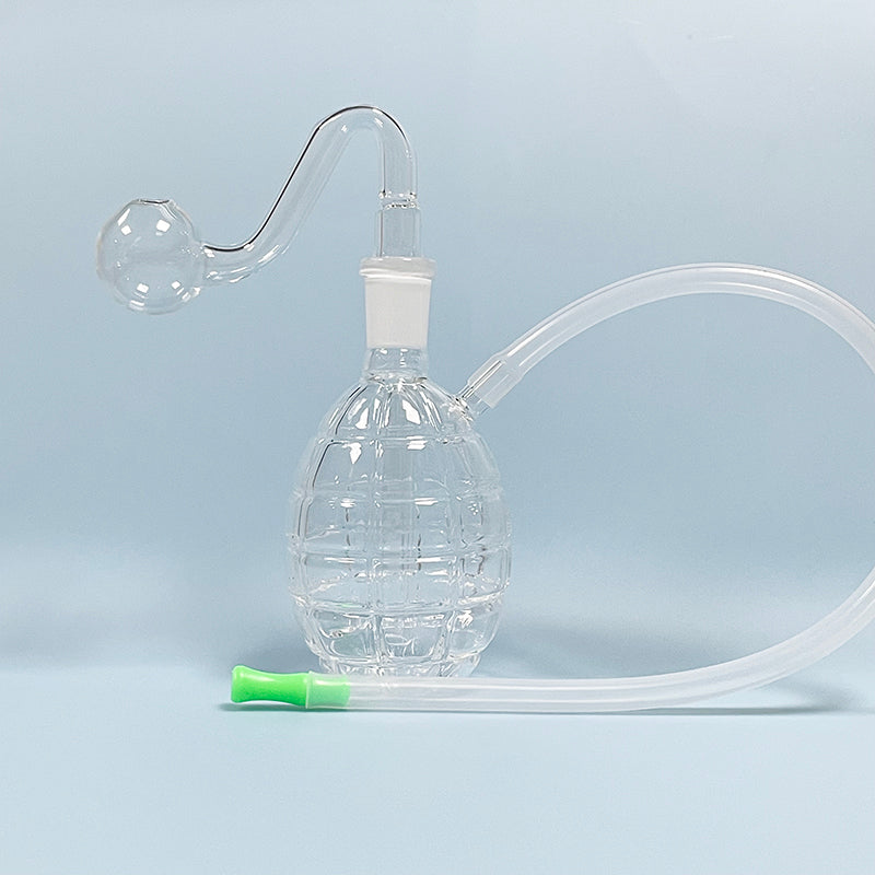 SmokPro 5inch Grenade Glass Oil Burner Water Pipe Kit Glass Bubbler Rig With 14mm Oil Burner Bowl Attachment