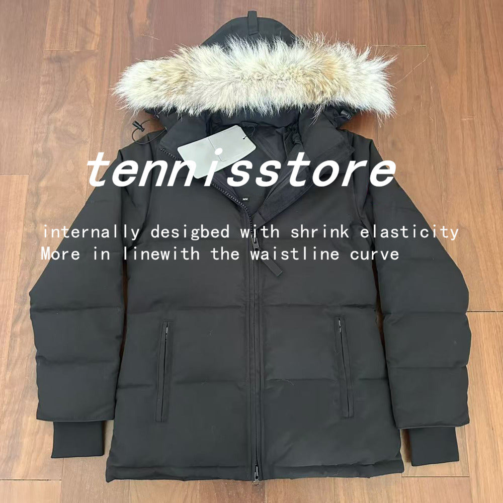 Winter Womens Down Jackets canadian Designer Puffer Jackets Parka Real Wolf Fur Outdoor Wyndham Windbreaker Outerwear Luxury Removable Hooded Coat