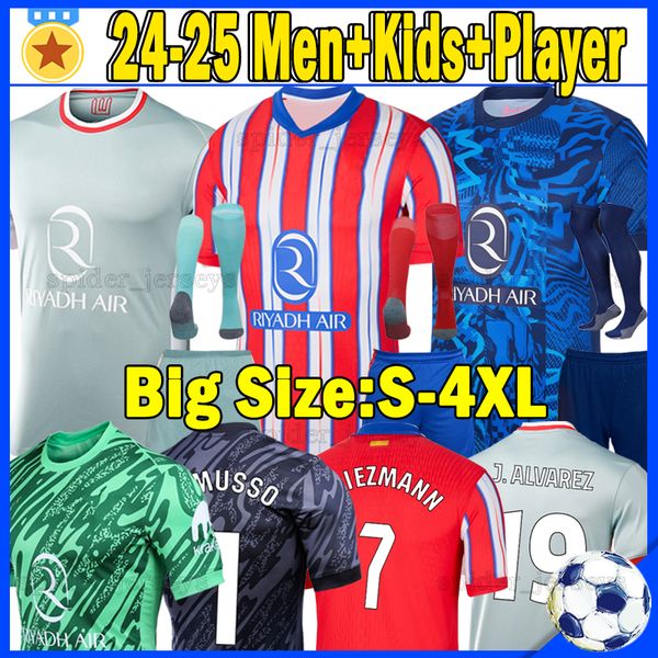 XXX 4XL 2024 2025 SORLOTH Soccer Jerseys KOKE GRIEZMANN R. DE PAUL 24 25 CORREA LEMAR palyer Version Football Shirts M.LLORENTE Men Uniforms