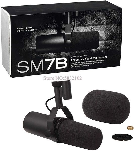 Microphones Free Shipping High Quality SM7B Cardioid Dynamic Microphone Studio Selectable Frequency Microphone for Recording Podcasting S246