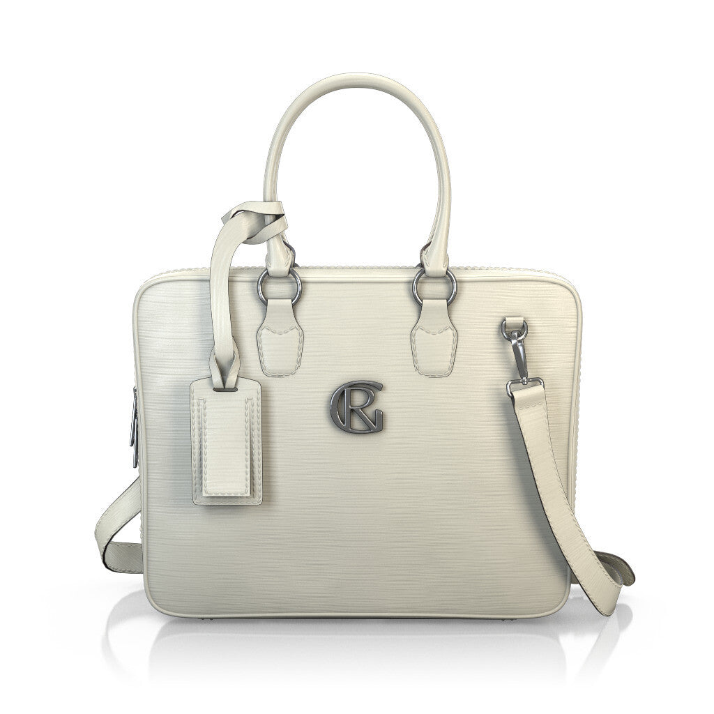 Sac pour ordinateur portable Homme en Cuir estampé Beige - Sur Mesure - GIROTTI 56650