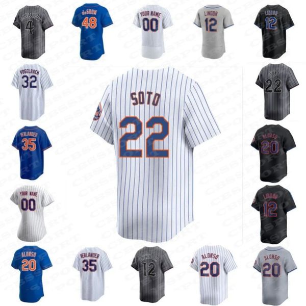 22 Juan Soto 27 Mark Vientos 2025 Season Baseball Jersey Pete Alonso Jose Iglesias Brandon Nimmo Kodai Senga Starling M