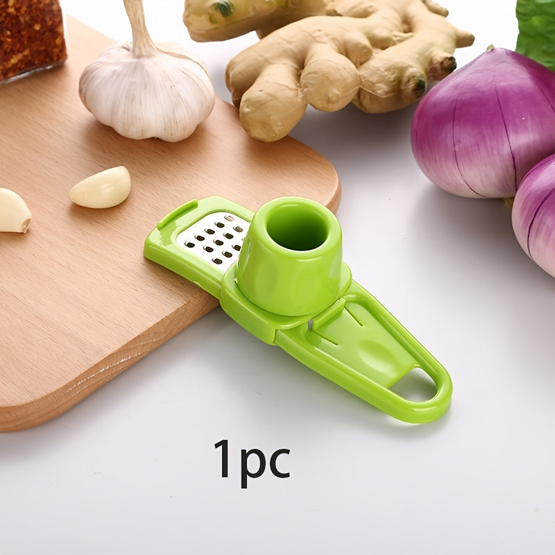 TEMU Stainless Steel Garlic Press And , Multifunctional Manual Ginger Crusher And Kitchen Gadgets