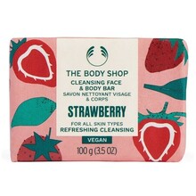 The body shop Strawberry solid face and body cleanser 100g