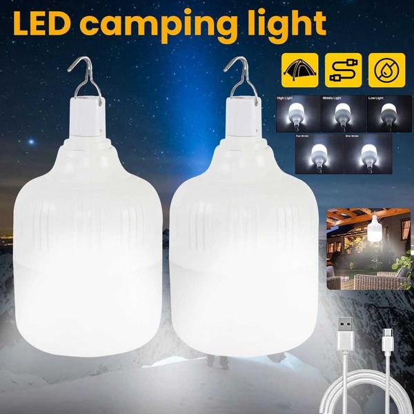 Outdoor camping light charging LED light portable light emergency light high-power tent light bulb camping light X250211