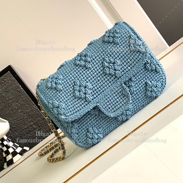 Raffias Mini Flap Bag Mirror Quality Crossbody Bags Designer 19CM Shoulder Bag Designer Bag Handbag High Quality With Box 24C85