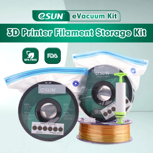 eSUN 3D Printing Storage Dryer Bag Kit Silk PLA PETG TPU Filament Sealed Vacuum Keep Dry Avoid Moisture for 3D printer spools