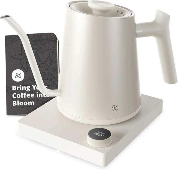 Goods electric gooseneck kettle - perfect for drinking tea and pouring coffee 1200 watts (birch tree) Y240924