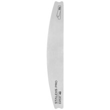Staleks Base de lime à ongles métallique Expert 40 Crescent - Manche en métal pour limes à ongles jetables