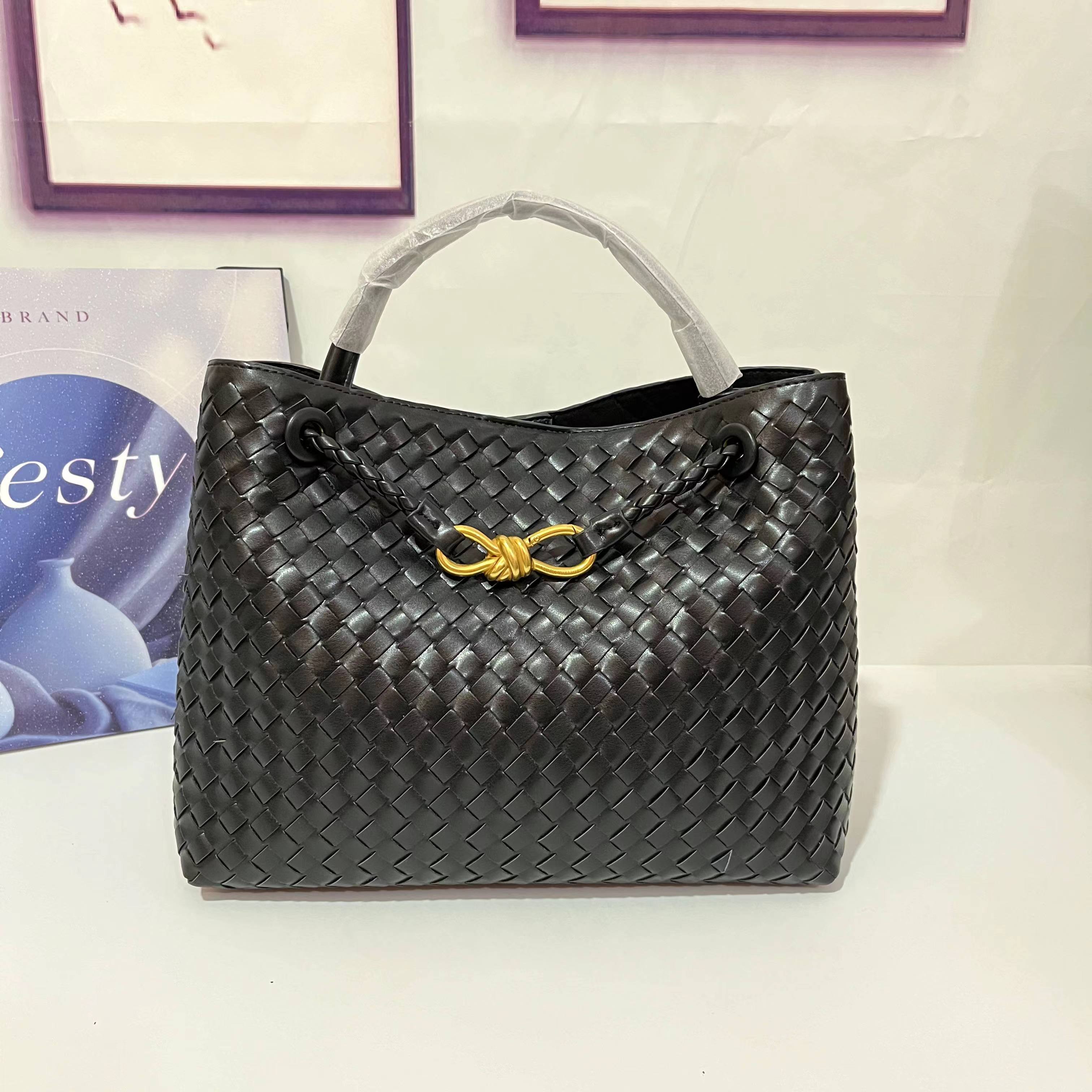 Top Quality Designers Tote Bag Medium Shopping Womens Leather Weave Hobo Handle Handbag Tote Bag Intrecciato Bags Large Capacity Knitting Gift