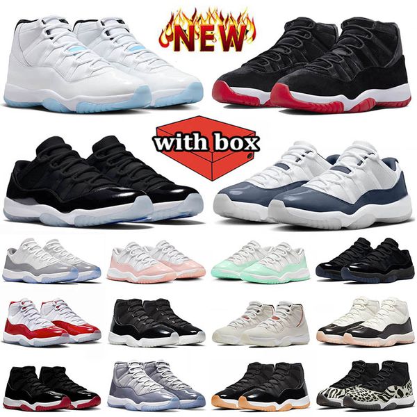 With Box Hot 11 Men Basketball Shoes Blue Bred Velvet High Big Size 13 Cement Grey Cherry High Mens Women 11s Space Jam Dhgate Trainers Snea
