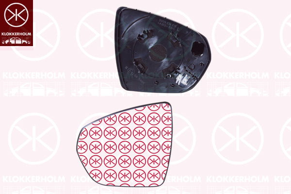 Mirror Glass, exterior mirror KLOKKERHOLM 55461062