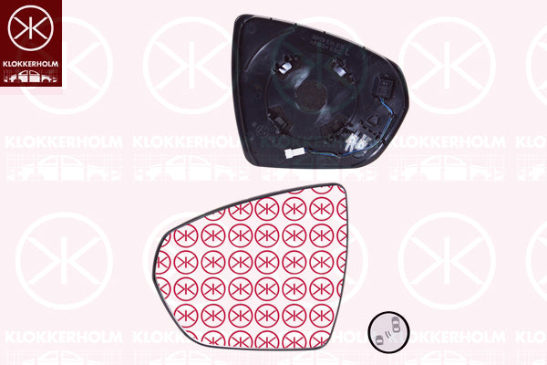 Mirror Glass, exterior mirror KLOKKERHOLM 55461063