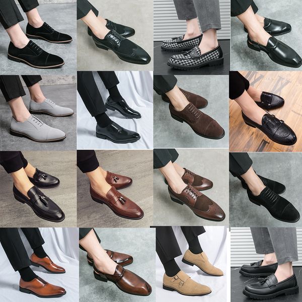 Luxury Patchwork color Loafers High Quality Fringe Leather Shoes Business Office Formal Shoes Thick sole Soft Leather Casual Shoes Size 38-4