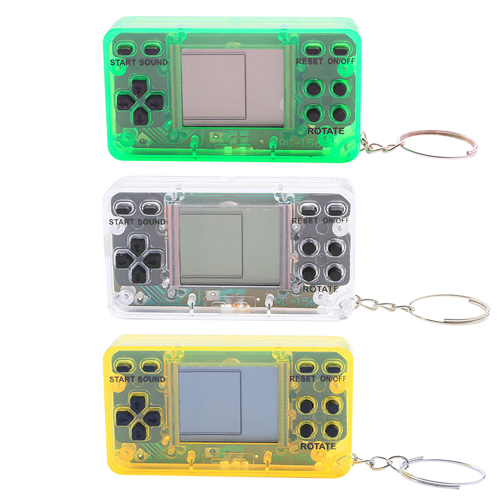 26-Game Mini Retro Gaming Console Keychain (3-Pack) - Green, Yellow, White