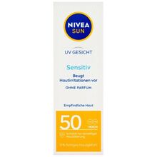 Nivea Sensitive SPF 50 Protecție împotriva alergiilor - Cremă solară pentru piele sensibilă - 50 ml