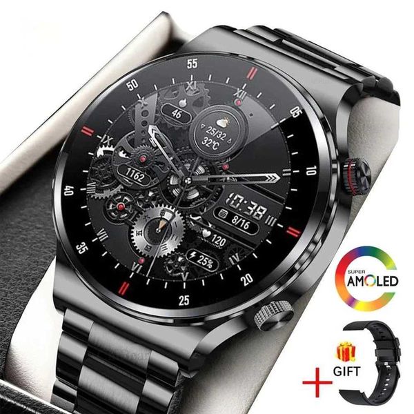 Relógios inteligentes 2024 Novo ECG+PPG Business Smart Watch Watch Mens Bluetooth Call Health Sleep Monitoramento Múltimo Modo Esporte