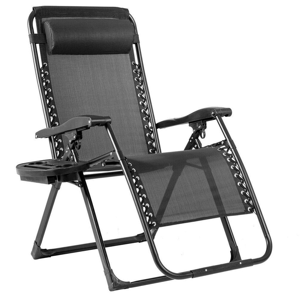 Zero Gravity Oversized Reclining Lounge Chairs (Set of 2) - Black