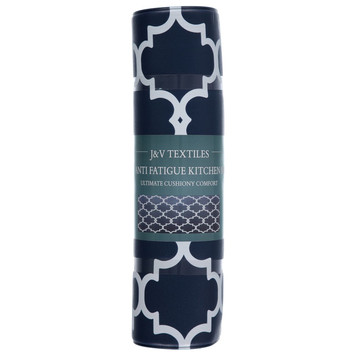 17" x 28"-60" Trellis Design Anti-Fatigue Kitchen Floor Mat - 17" x 60" - Blue