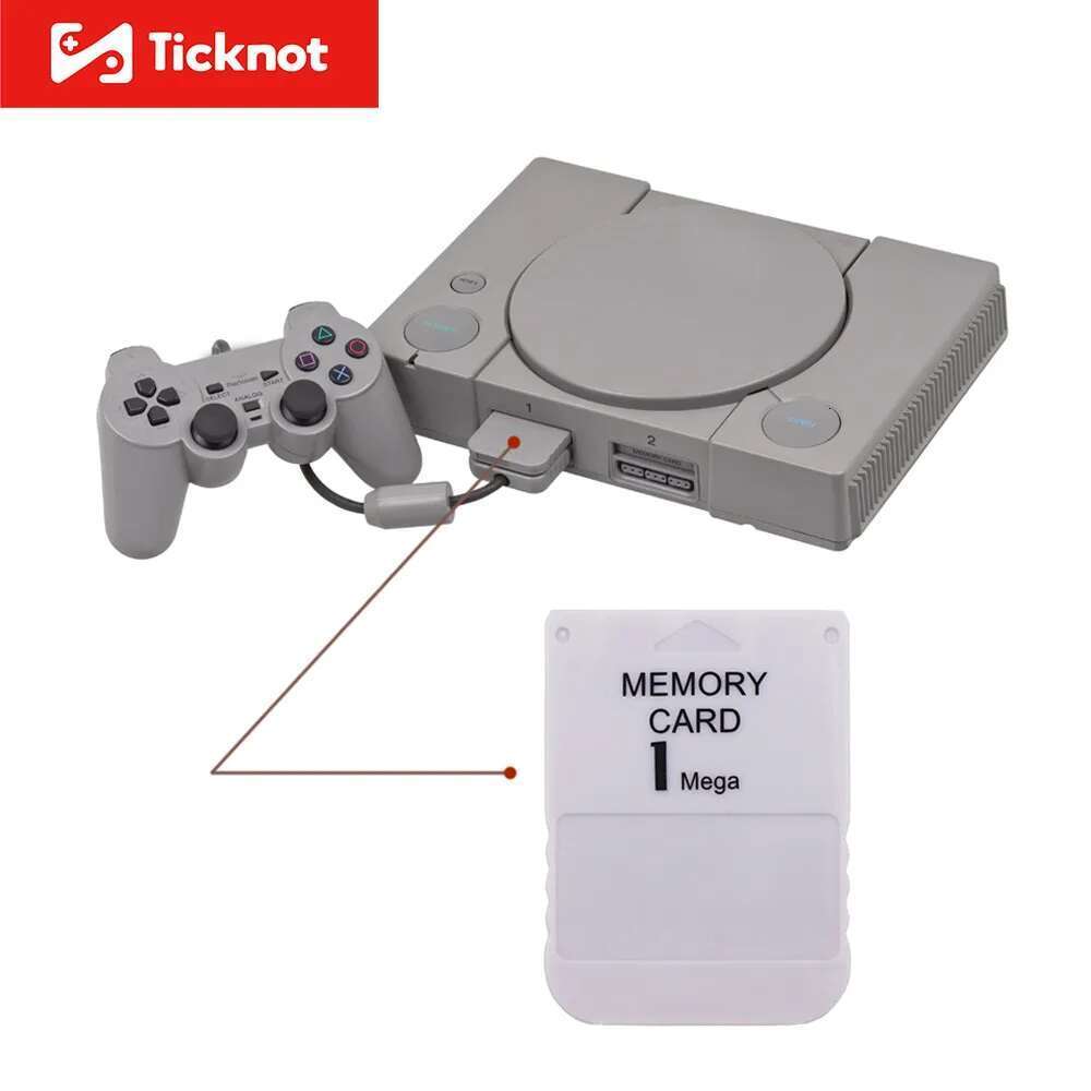 TicKnot 1MB 1 Mega Save Memory Card For Playstation1 PS1 Game Console