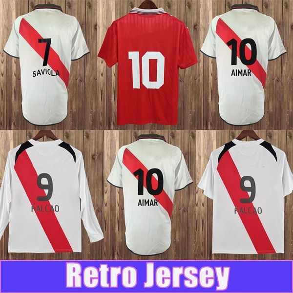 1992 2018 FALCAO Mens Retro Soccer Jersey AIMAR SAVIOLA SALA QUINTERO G.MARTINEZ MORA PONZIO Home Away Vintage Football Shirts