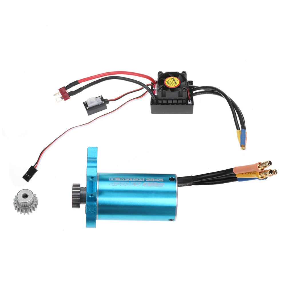 Wltoys 124017 V2 124018 124019 144001 RC Car Upgraded Brushless 2845 4300KV Motor-45A ESC 19T 0.7M Pinion Gear Spare Par