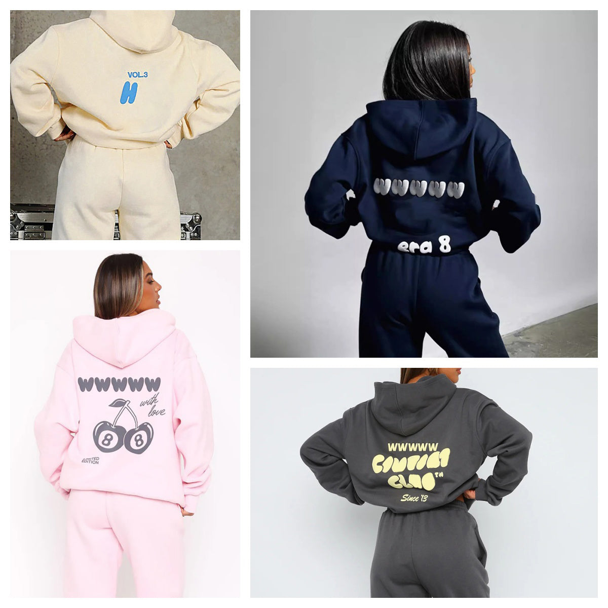 whitesfoxsweatsuit Womens Designer Tracksuit Hoodie Set 2 Piece Spring Autumn Fashion Casual Sweatshirt Sweatpants Outdoor Sweatshirts Woman Clothin