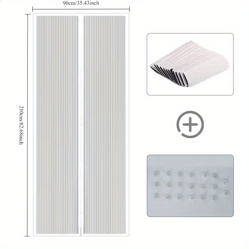TEMU -free Magnetic Screen Door, Automatic Switch, Anti-mosquito, Anti-flying Insects, Ventilation Door Curtain, Fabric Material, Home Use