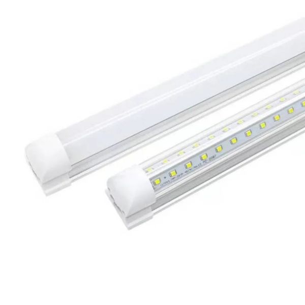 20pieces-lot LED Tubes 2ft 3ft 4ft 5ft 6ft 8ft 600mm 900mm 1200mm 1500mm 1800mm 2400mm AC85-265V T8 White Clear Milky Cover Dual V-Shape Int