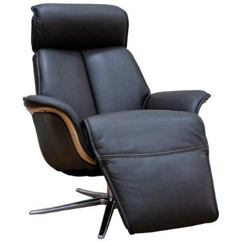 G Plan Ergoform Oslo Power Recliner Chair With Upholstered Sides - Fabric Grade W - Light Wood - Polished