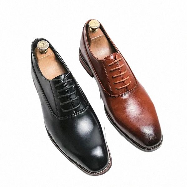 italian Mens Wedding Oxfords Shoes Luxury Genuine Leather Handmade Comfortable Quality Elegant Office Formal Shoes Man Size 46 L9yg#