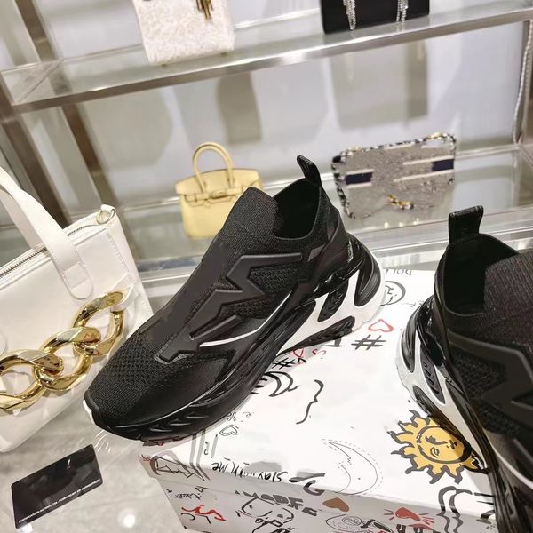 Perfect Brand Men tape Sorrento Sneakers Shoes Rhinestones Crystals Man Slip-on Stretch Sock Sports Mesh Black White Red Glitter Nice Walkin