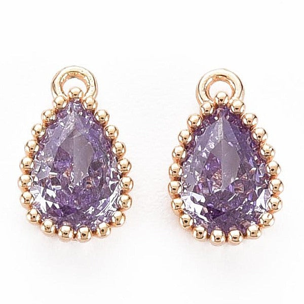 Charms con zirconi intarsiati in ottone