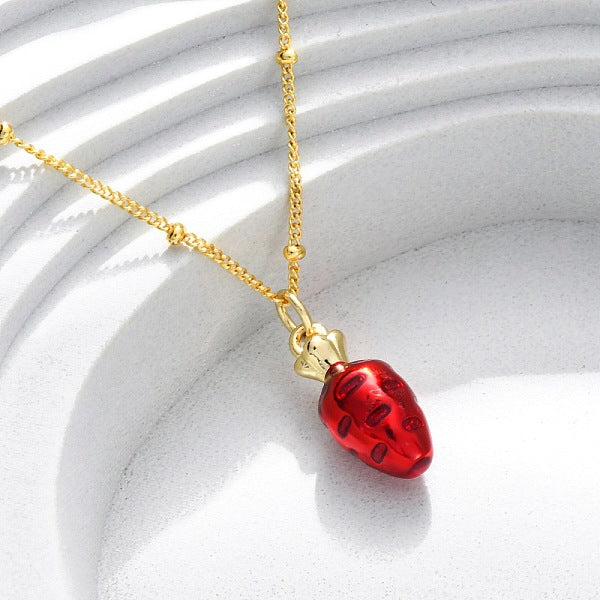 Collares colgantes de esmalte de ladrillo refractario de latón para mujer